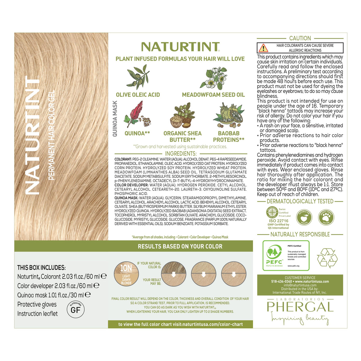 Naturtint 10N Light Dawn Blonde on a model with blonde hair