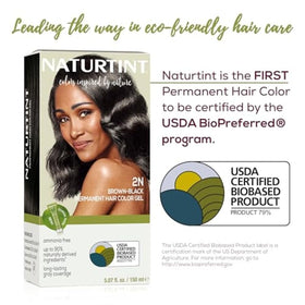 Naturtint 2N Brown Black Hair Color results on hair