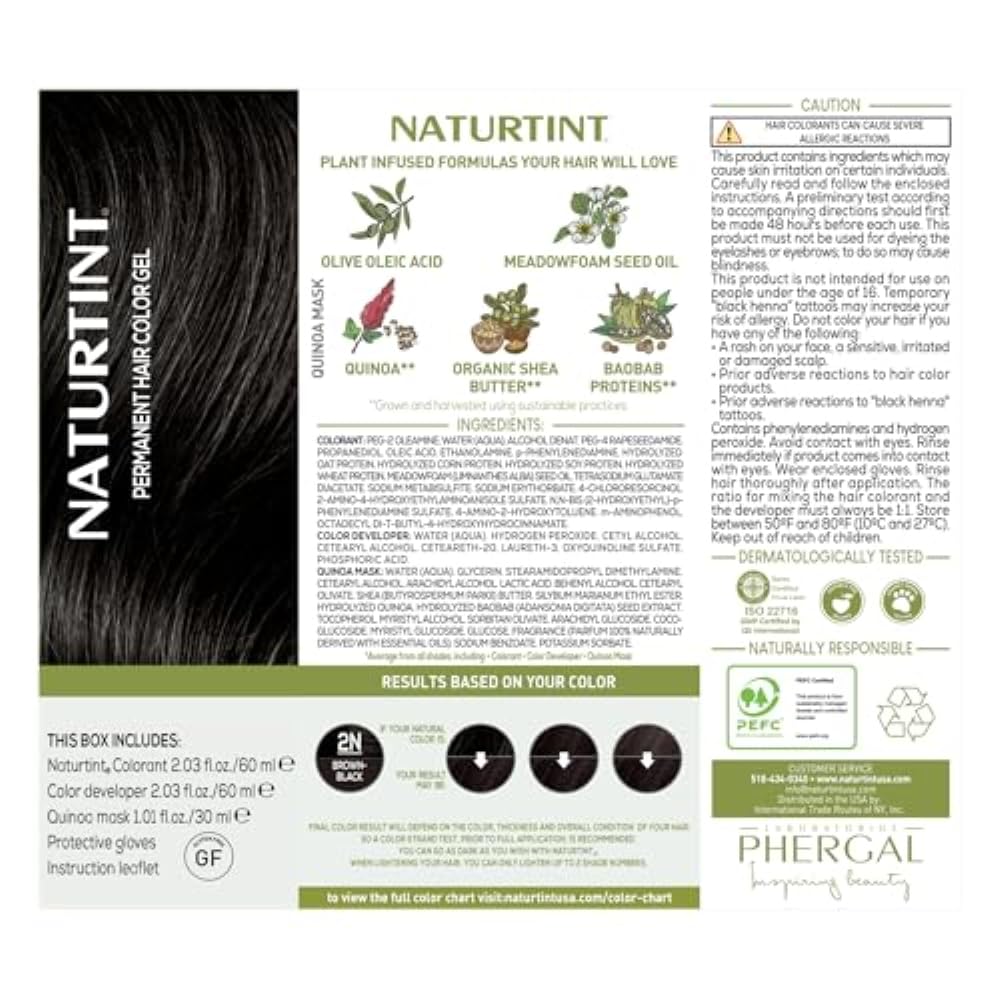 Naturtint 2N Brown Black Hair Color side view
