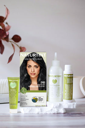 Naturtint 2NB Blue Black hair color application process
