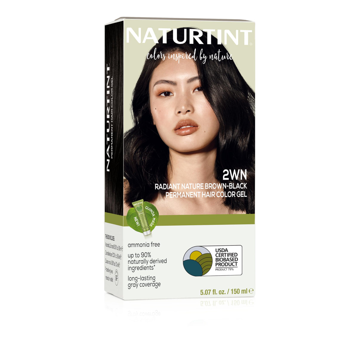 Naturtint 2WN Radiant Nature Brown Black Permanent Hair Color packaging front view
