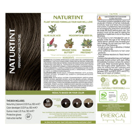 Naturtint 5A Light Ash Chestnut color swatch on hair