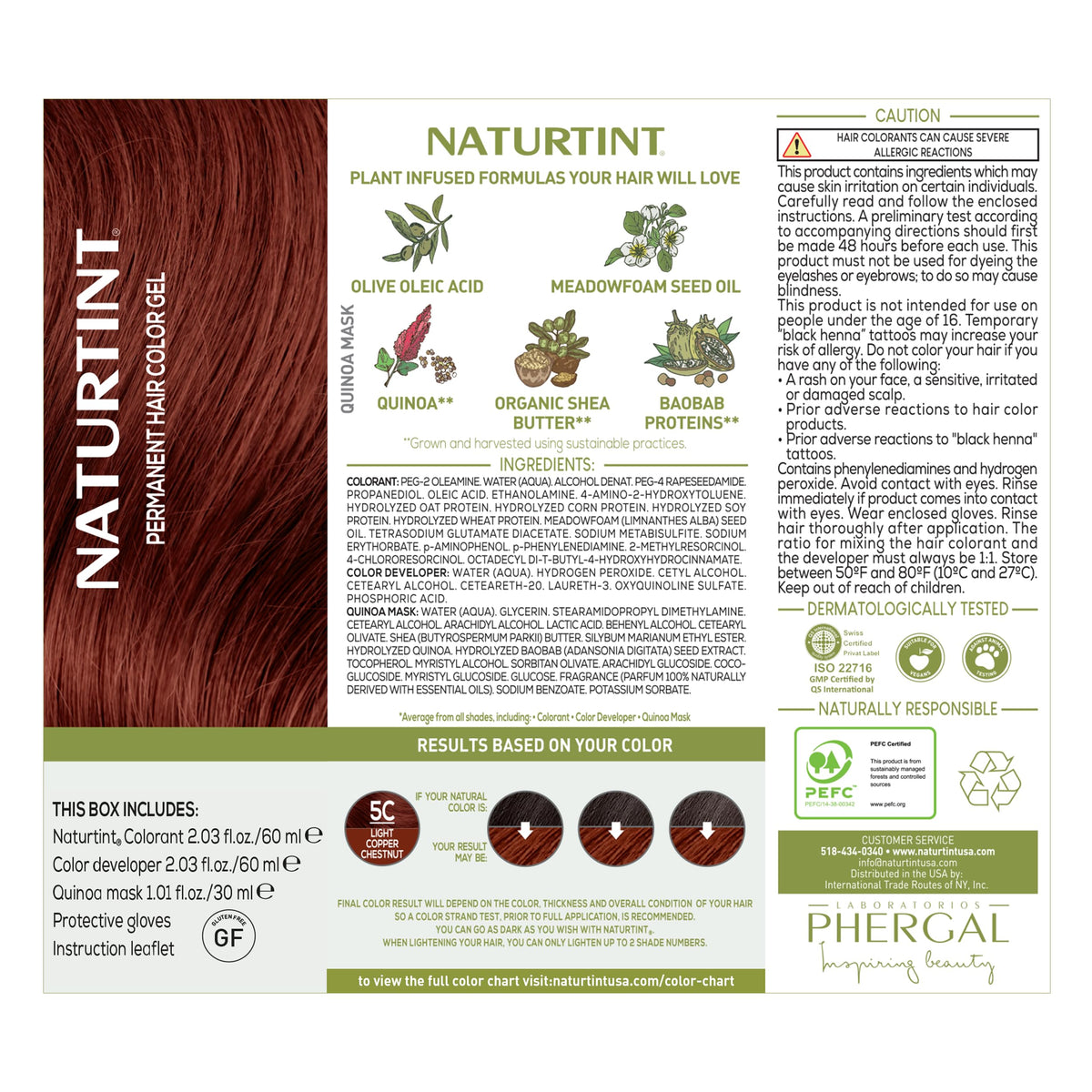 Naturtint 5C Light Copper Chestnut Hair Colour mixed application