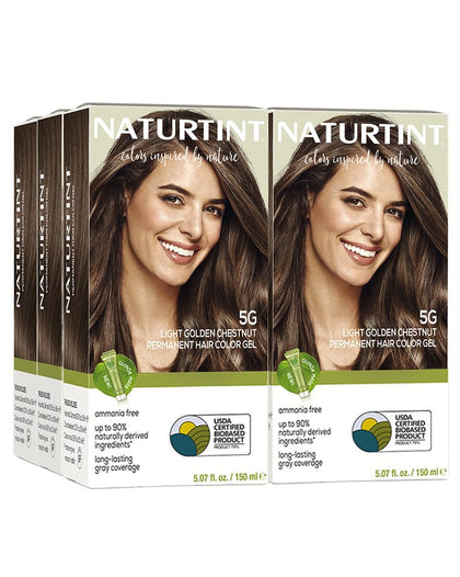 Naturtint 5G Light Golden Chestnut Hair Colour Pack of 6 front view