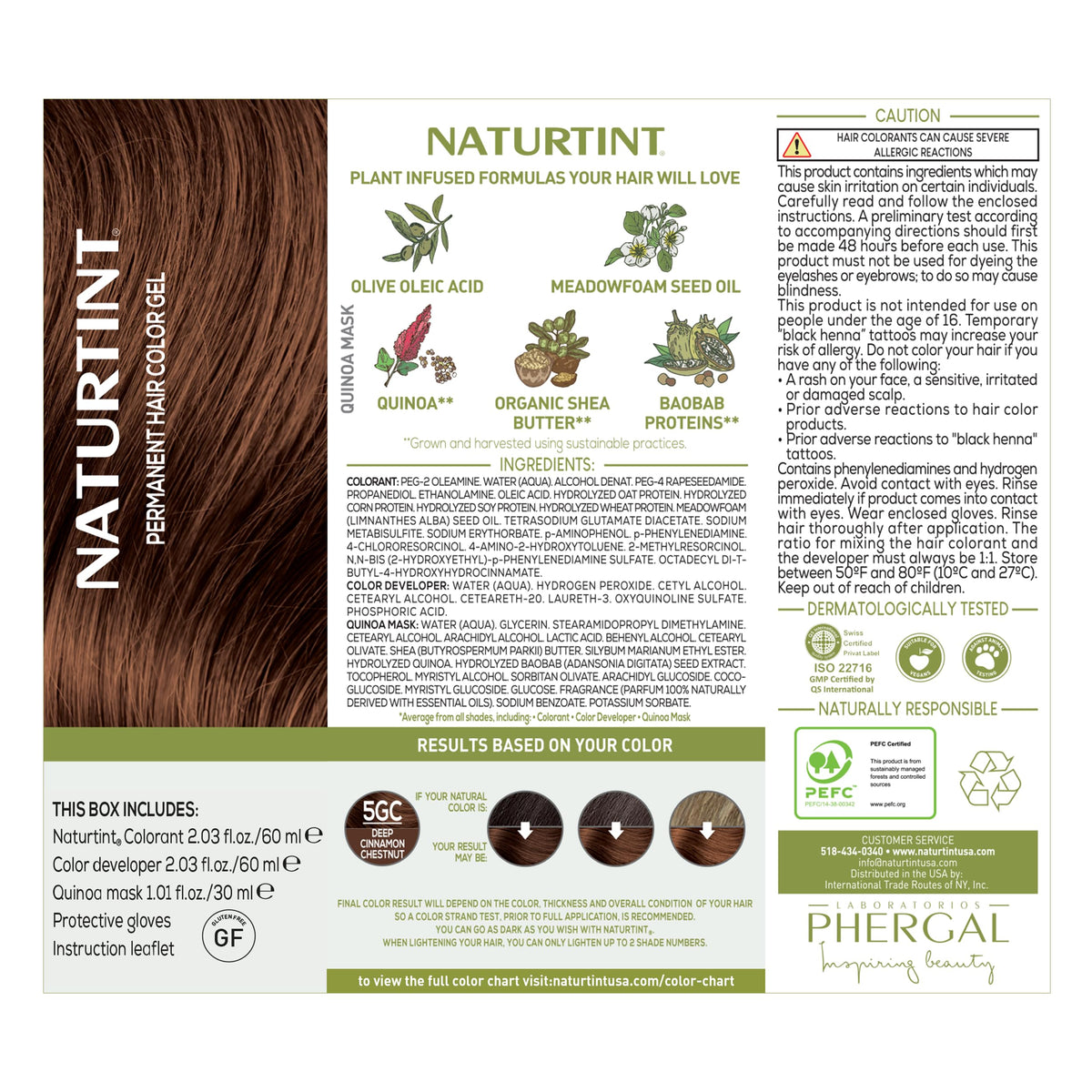Naturtint 5GC Deep Cinnamon Chestnut Hair Color swatch