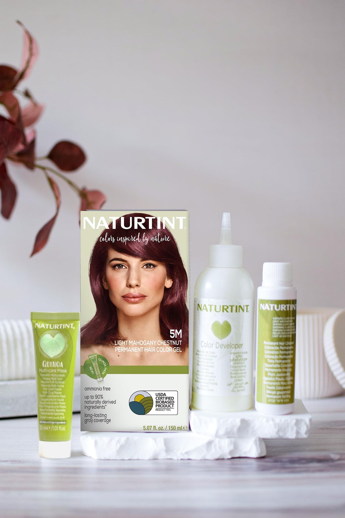 Naturtint 5M Light Mahogany Chestnut hair color tube close-up