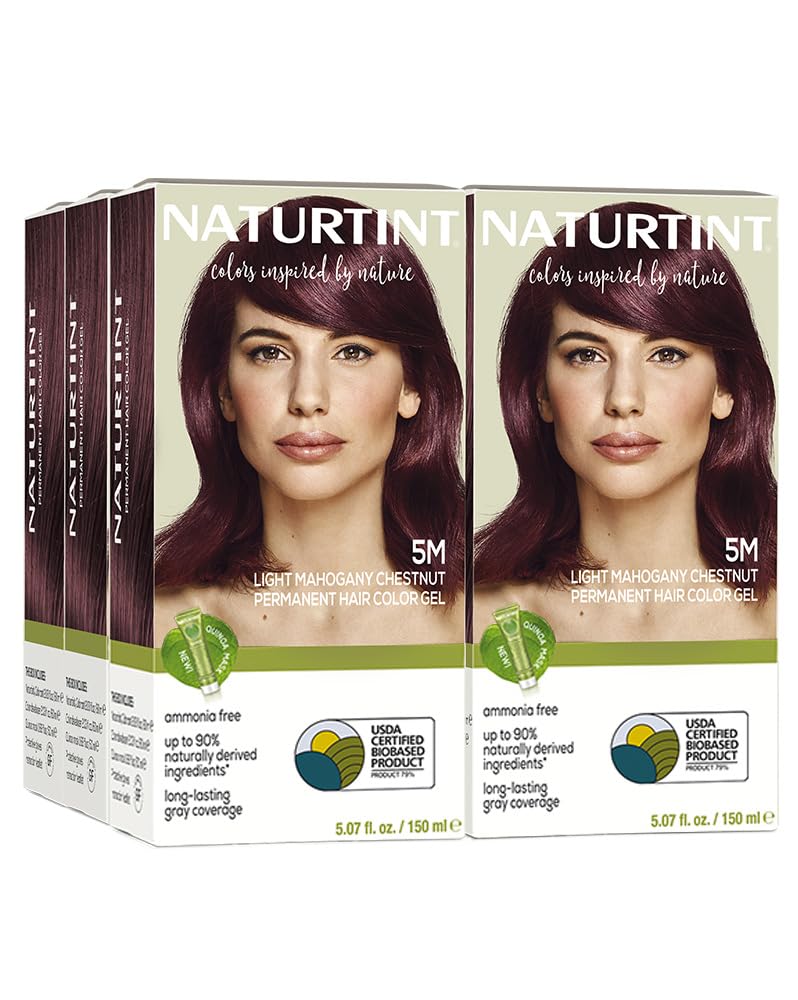 Naturtint 5M Light Mahogany Chestnut Permanent Hair Color pack of 6