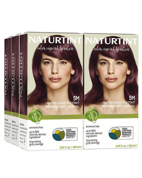 Naturtint 5M Light Mahogany Chestnut Permanent Hair Color pack of 6