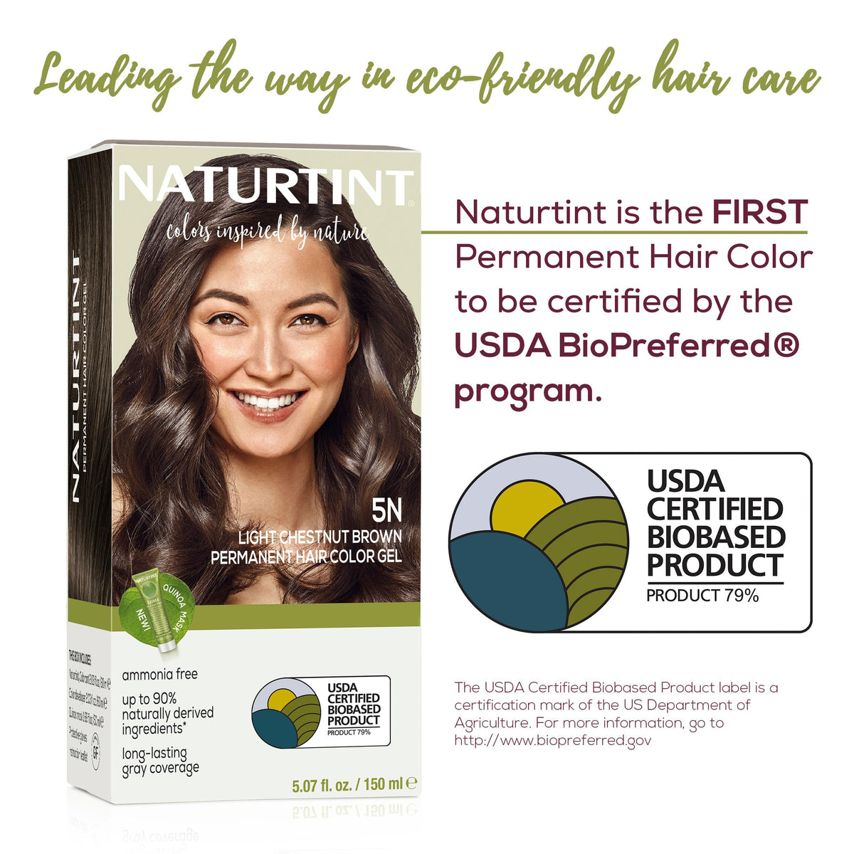 Naturtint 5N Light Chestnut Brown hair color swatch