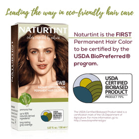 Naturtint 5WB Radiant Copper Brown Hair Color swatch on hair