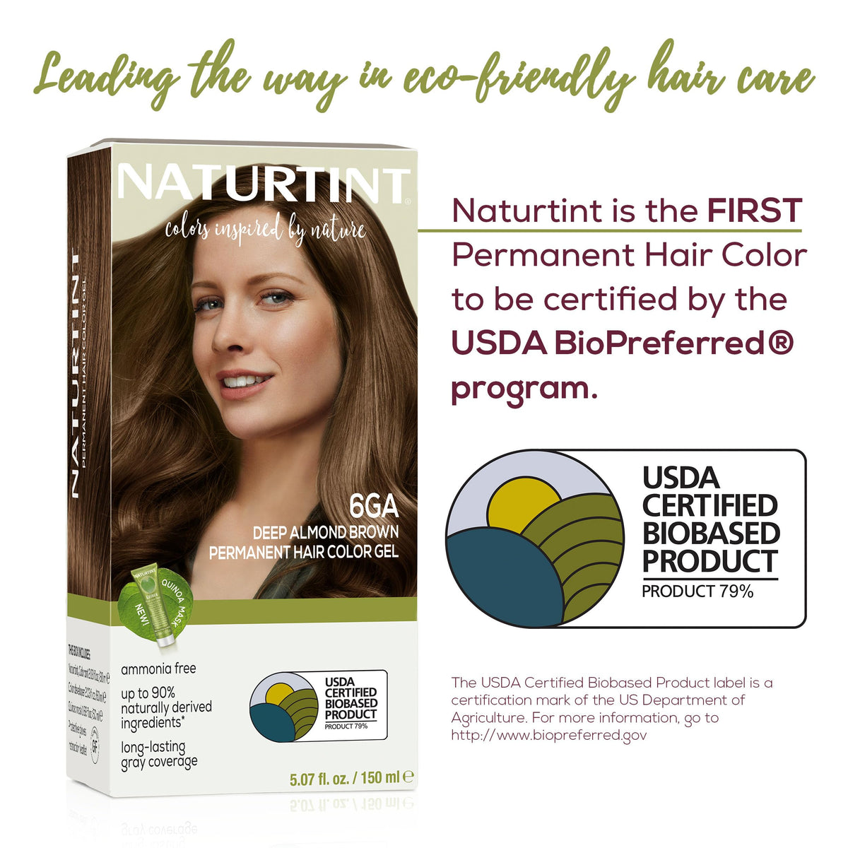 Naturtint 6GA Deep Almond Brown hair colour application scene