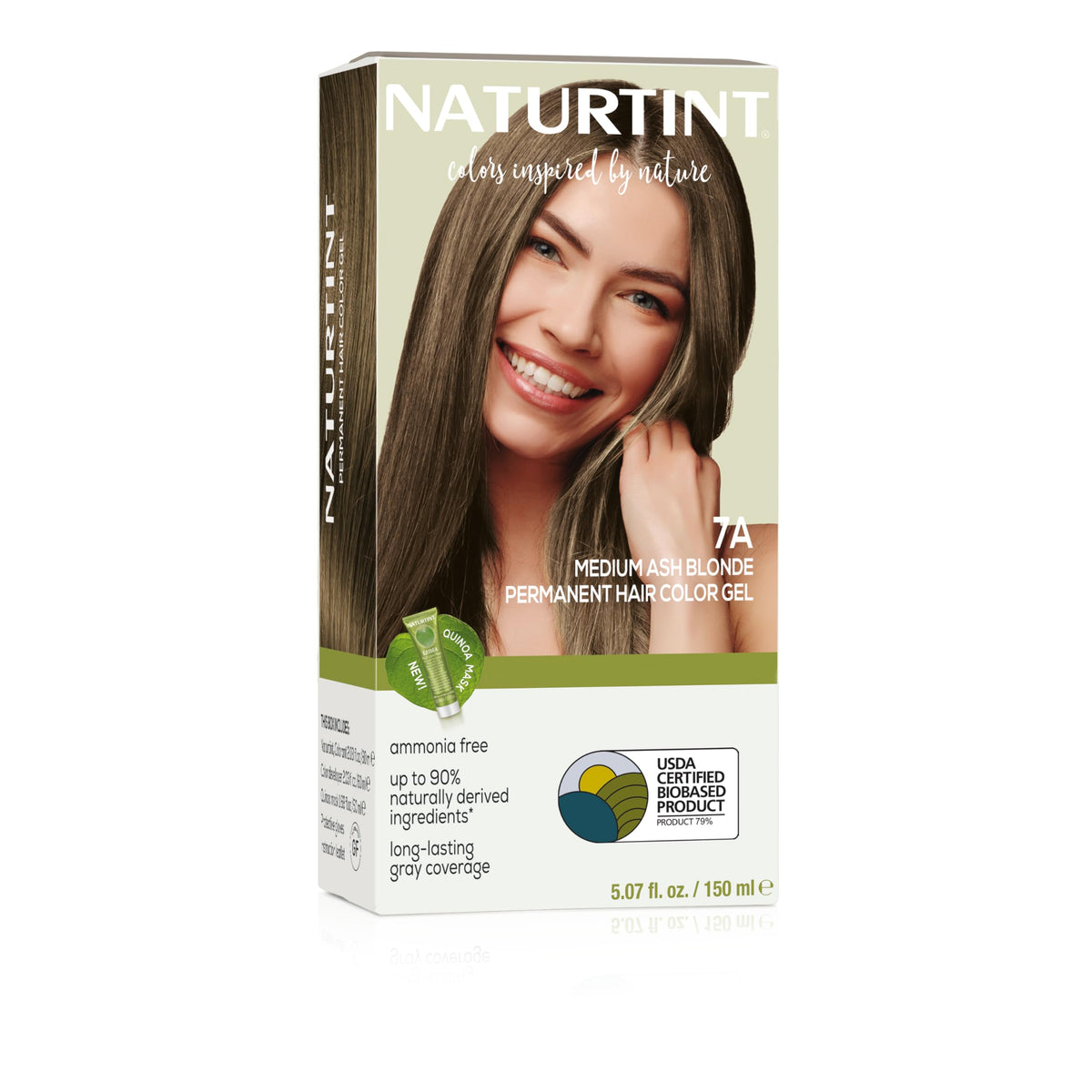 Naturtint 7A Medium Ash Blonde Permanent Hair Color front view