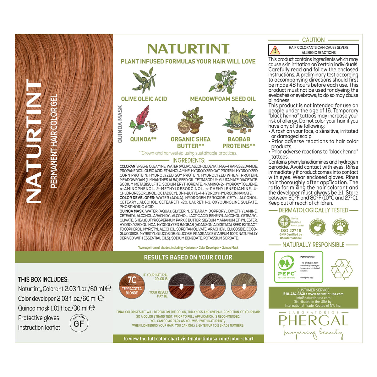 Naturtint 7C Terracotta Blonde Hair Colour results on hair