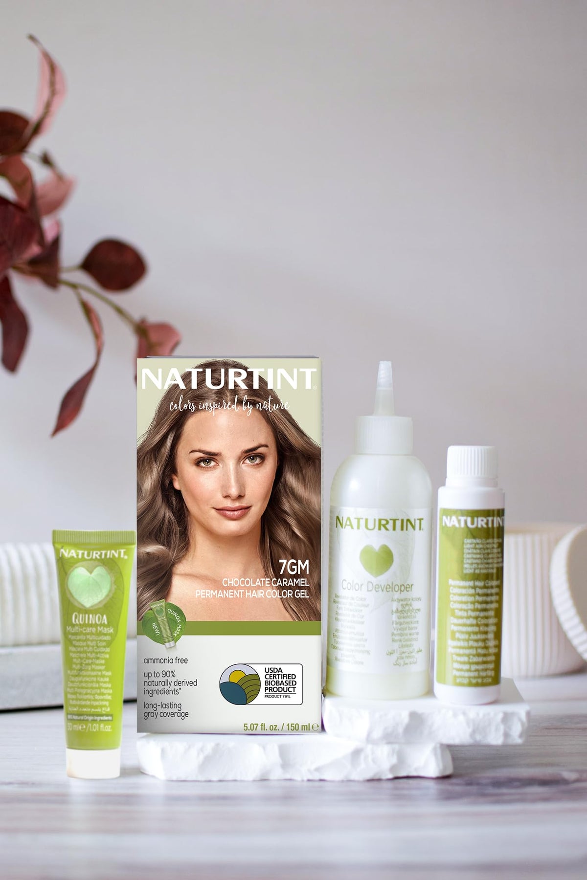 Naturtint 7GM Chocolate Caramel hair color application process