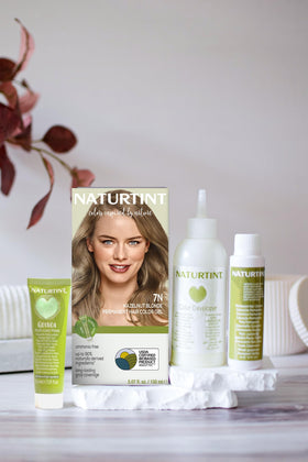 Naturtint 7N Hazelnut Blonde hair colour application process