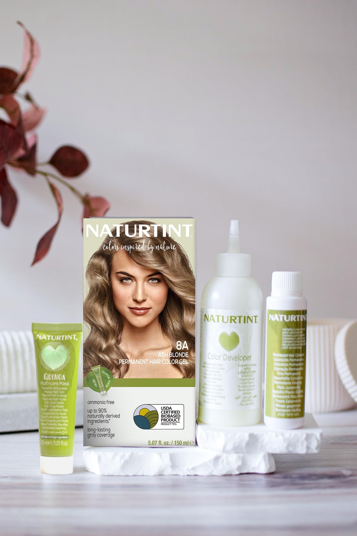 Naturtint 8A Ash Blonde Hair Color application process