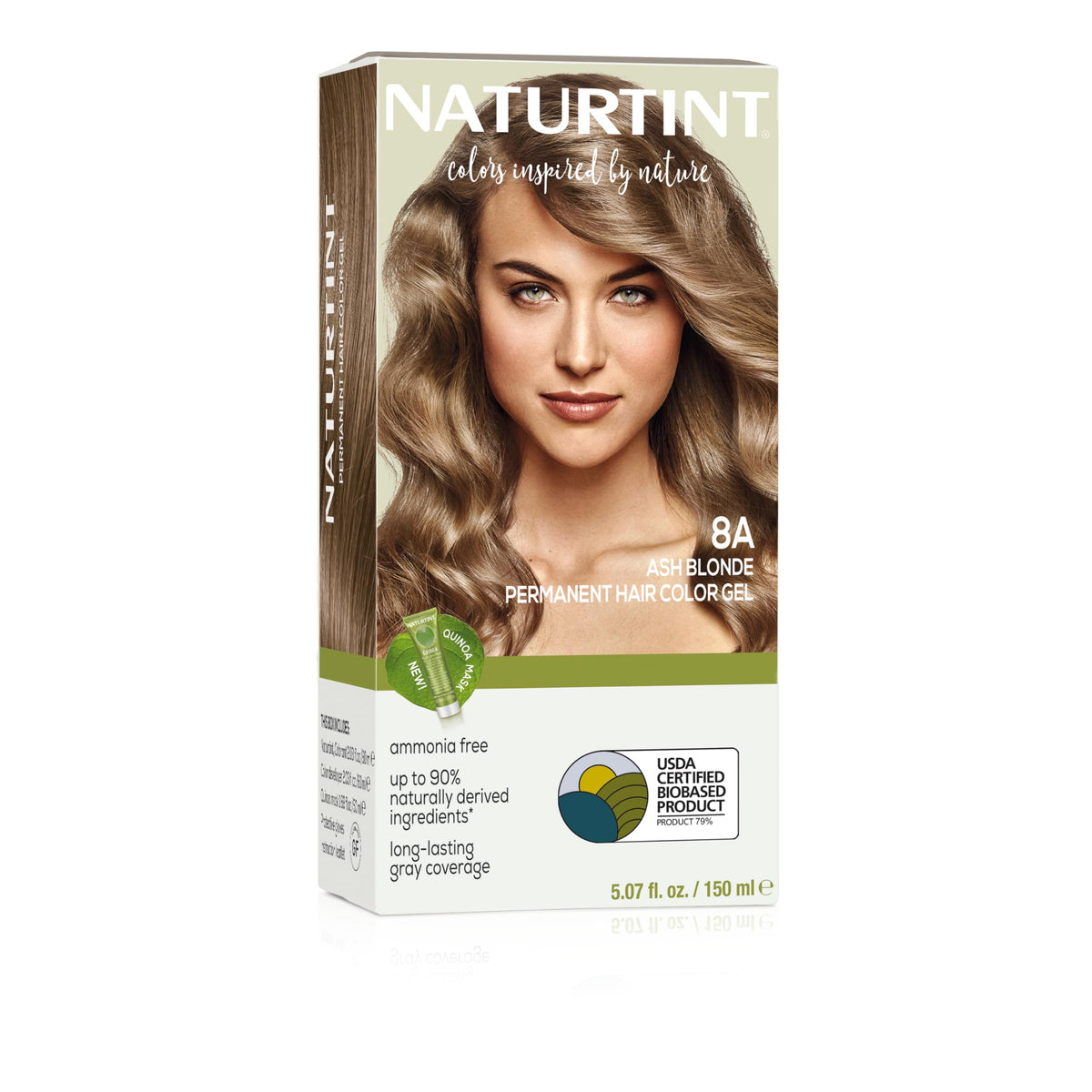 Naturtint 8A Ash Blonde Hair Color packaging front view