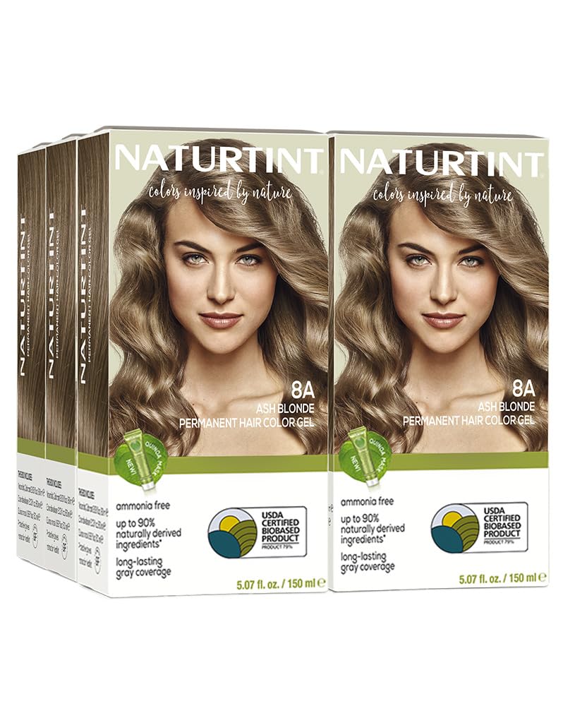 Naturtint 8A Ash Blonde Hair Color packaging front view