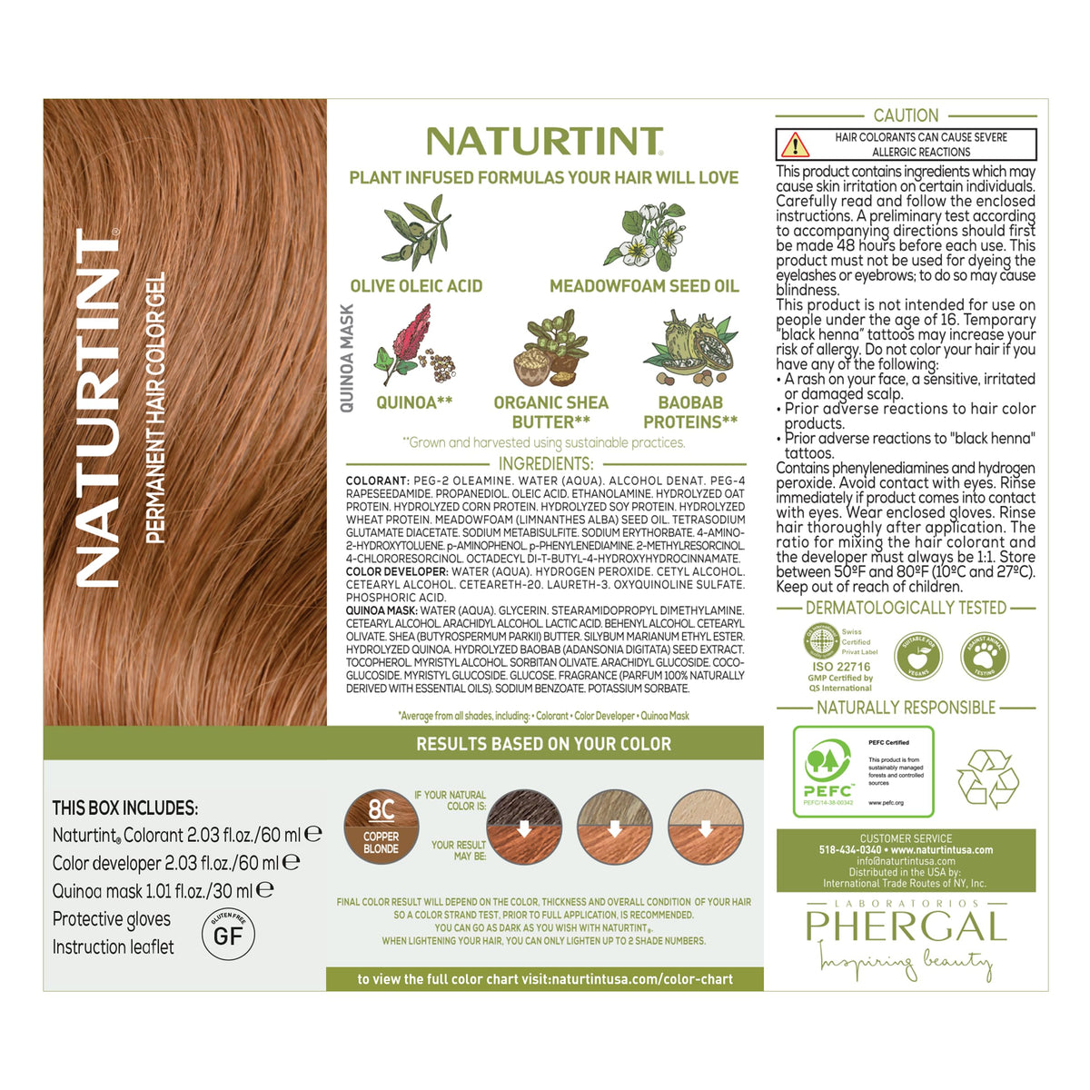 Naturtint 8C Copper Blonde hair color results