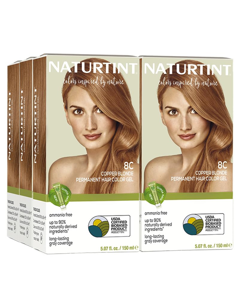 Naturtint 8C Copper Blonde Permanent Hair Color pack front view