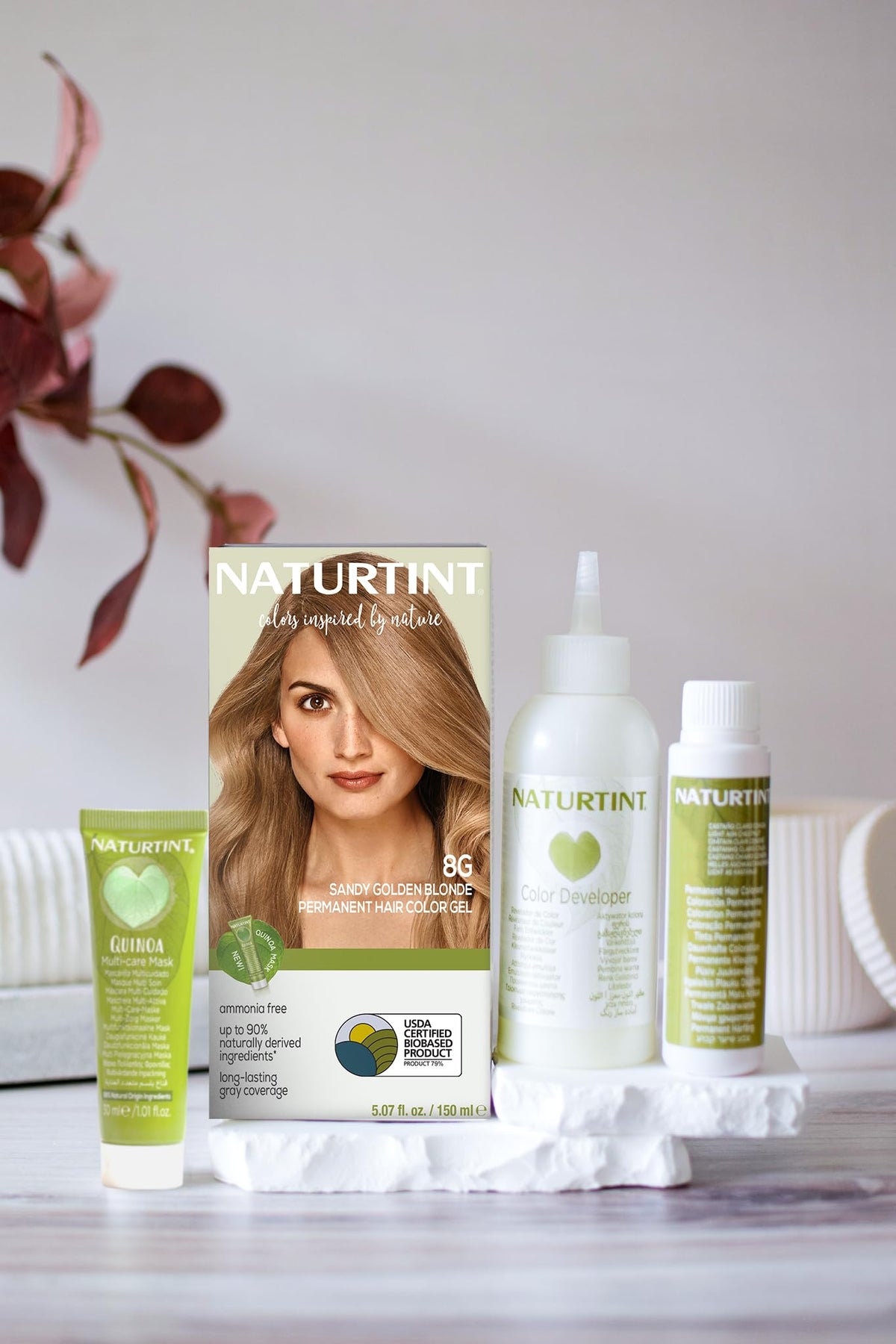 Naturtint 8G Sandy Golden Blonde Hair Color packaging