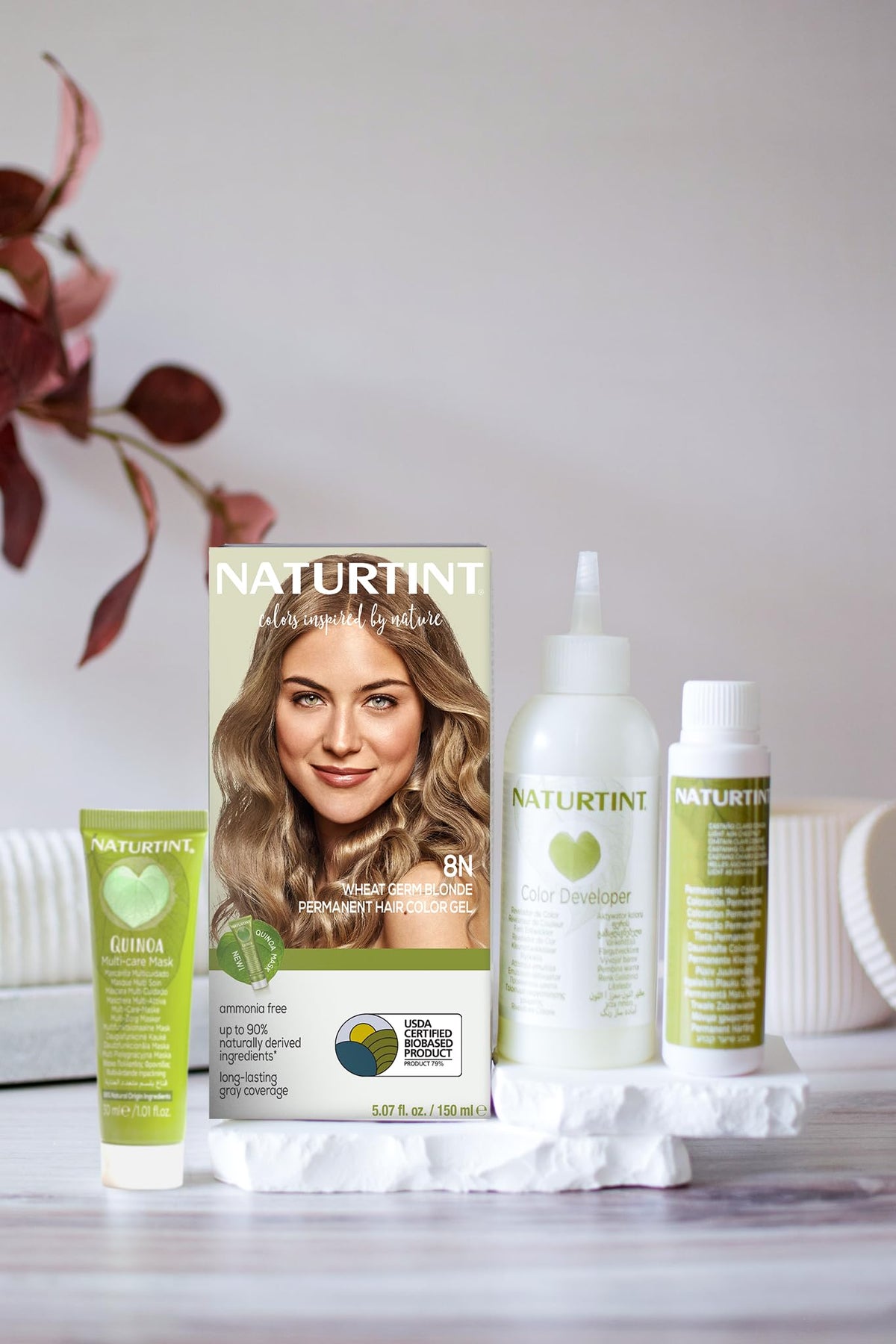 Naturtint 8N Wheat Germ Blonde Hair Color application process