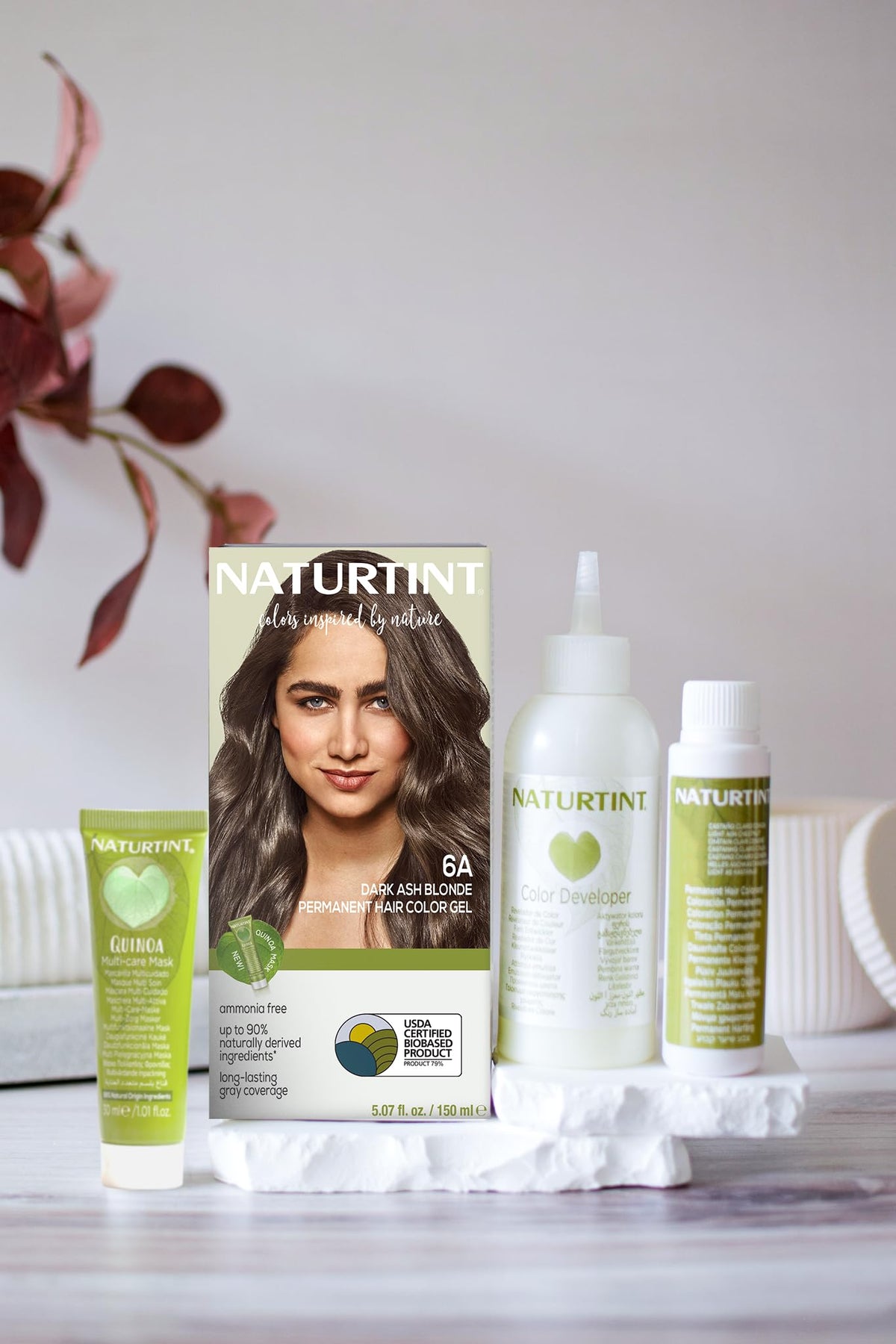 Naturtint Dark Ash Blonde Hair Color showing ingredients