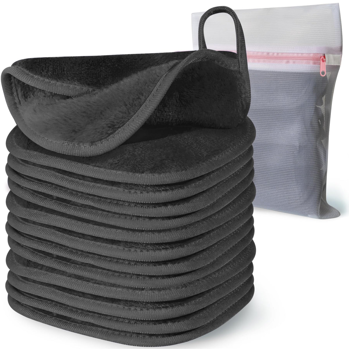 Natwag Makeup Remover Cloths 12 pack grey front view