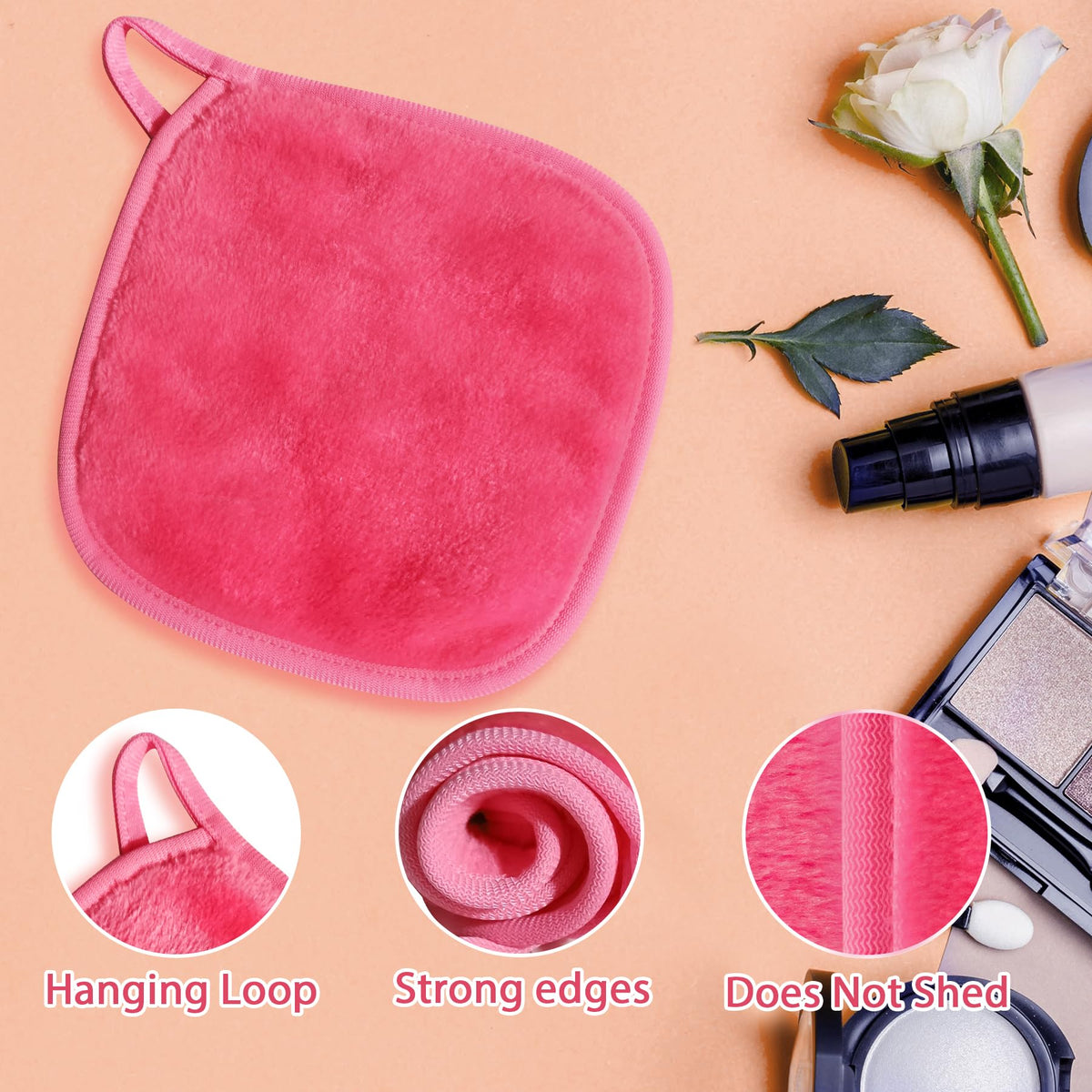 Natwag Makeup Remover Cloths being used for makeup removal