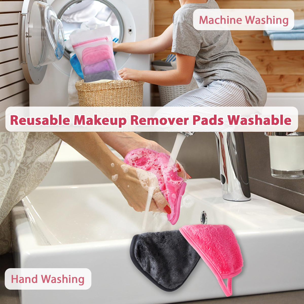 Natwag Makeup Remover Cloths displayed on a bathroom counter