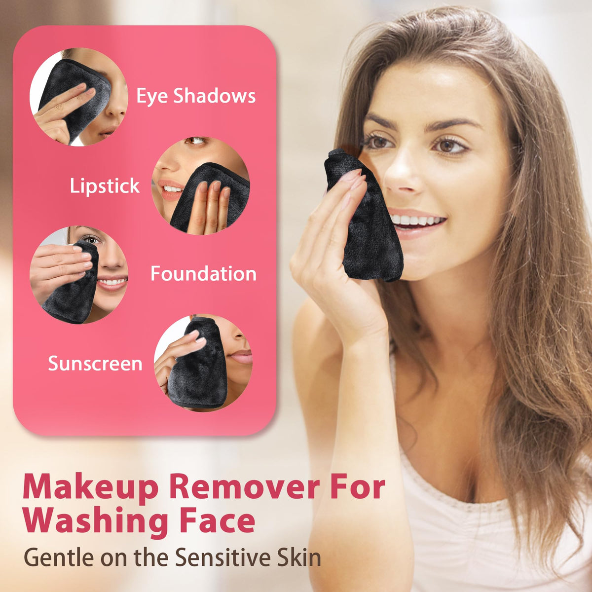 Natwag Makeup Remover Cloths in mesh bag