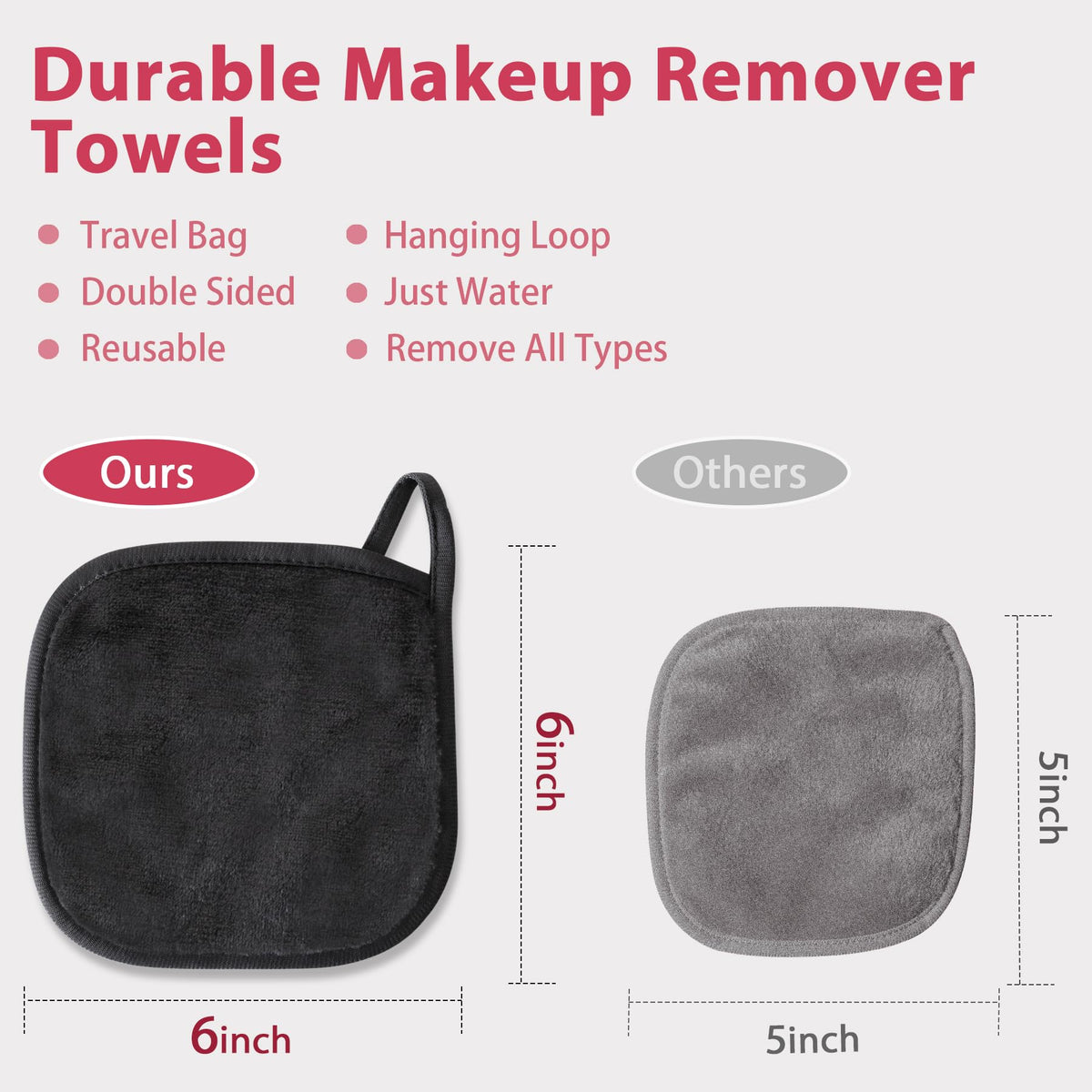 Natwag Makeup Remover Cloths stacked neatly