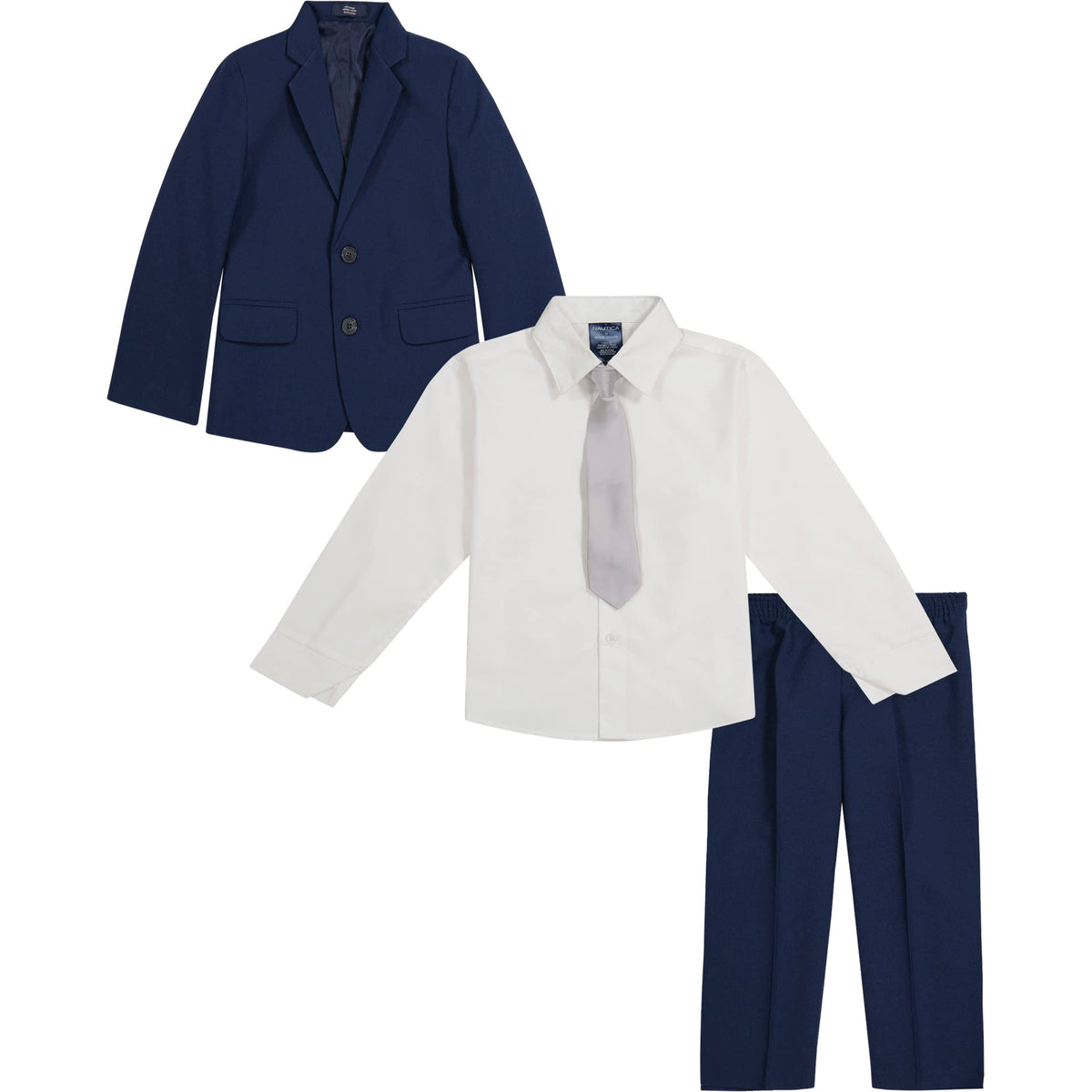 Nautica Boys' 4-Piece Tuxedo Suit Set Bright Blue Complete Outfit