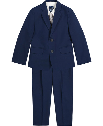 Nautica Boys' 4-Piece Tuxedo Suit Set Bright Blue Jacket and Pants