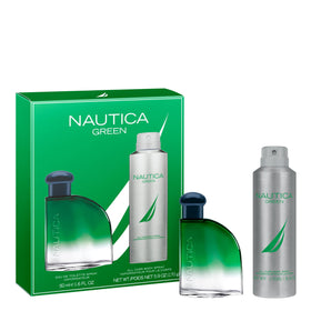 Nautica Green Men's Gift Set front view showing Eau de Toilette and Deodorant
