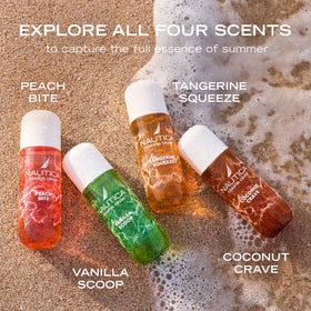 Nautica Peach Bite Body Mist 8oz on a summer day