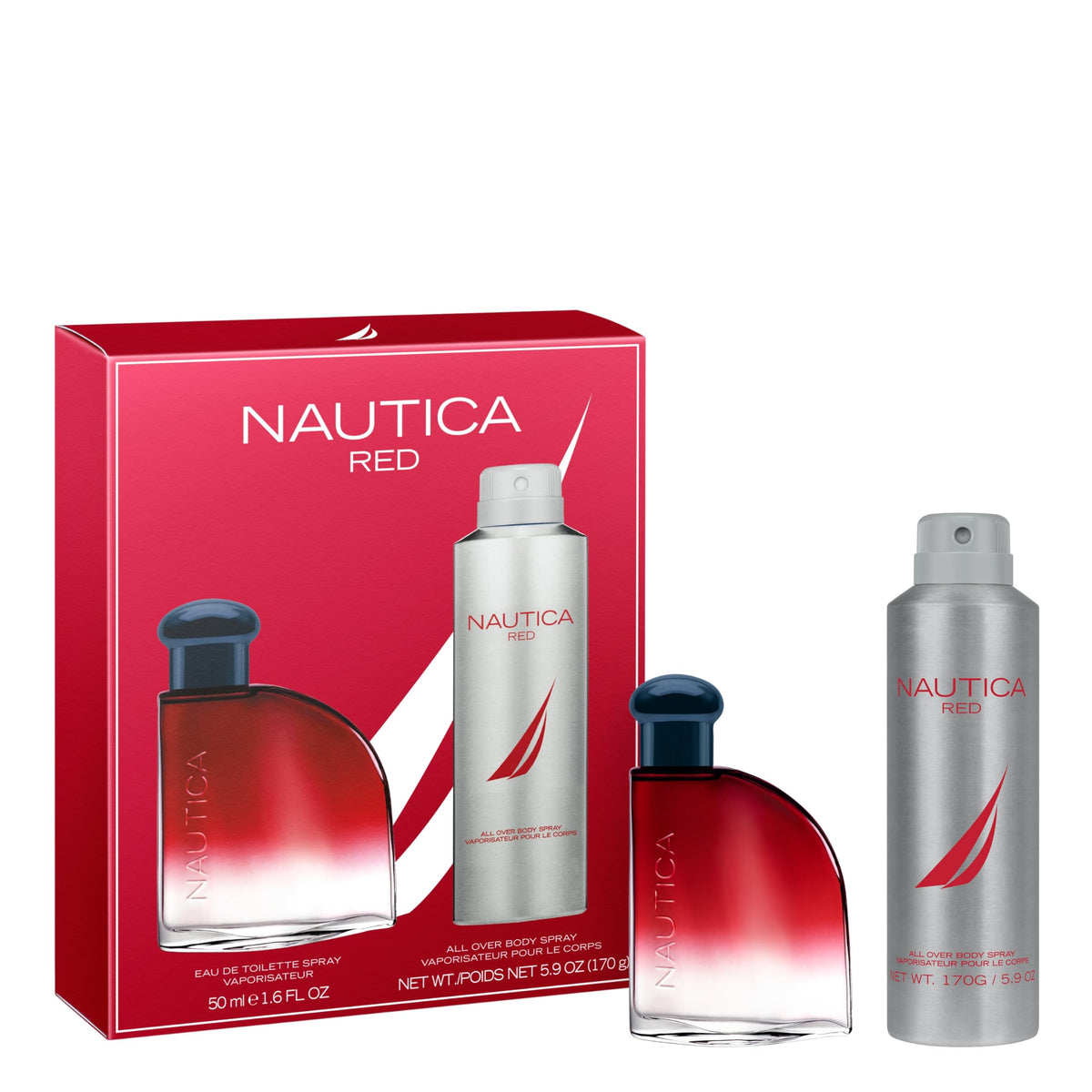 Nautica Red Men's Eau de Toilette 1.6oz bottle front view