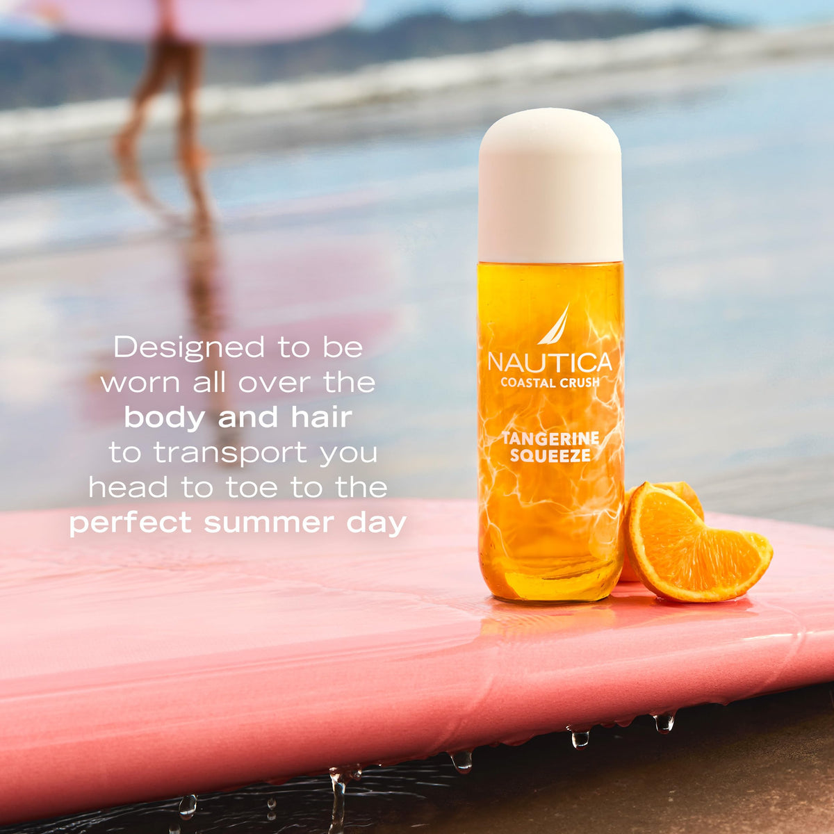 Nautica Tangerine Squeeze Body Mist 8oz with citrus fruits
