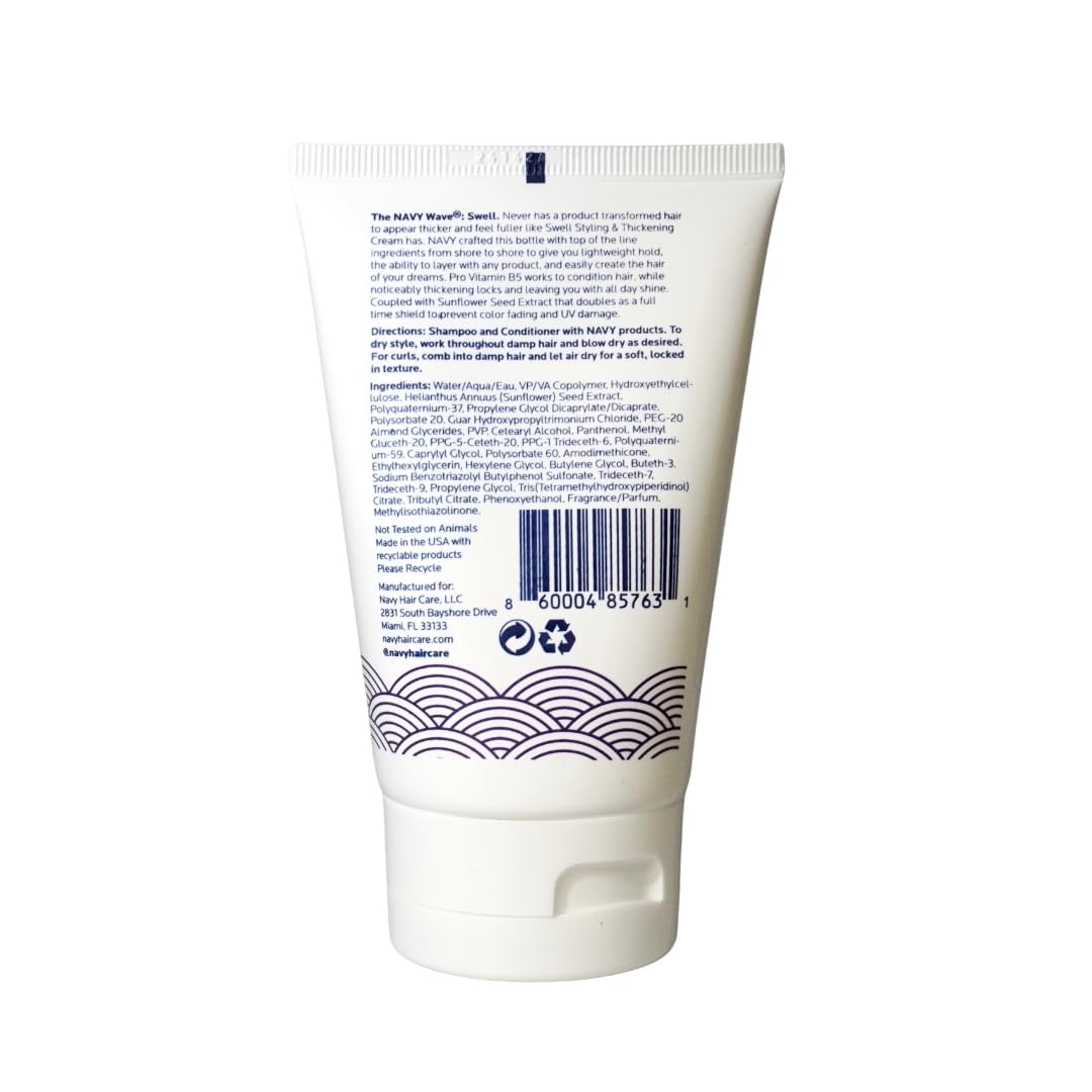 NAVY Thickening Styling Cream lifestyle scene with model