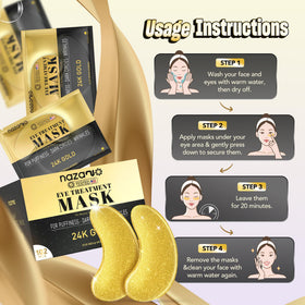 NAZANO 24K Gold Under Eye Patches texture close-up