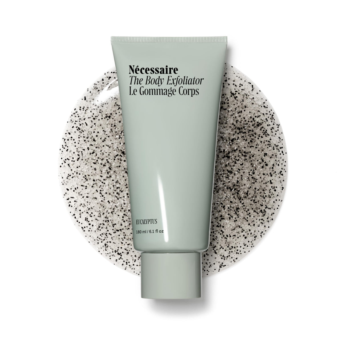 Nécessaire Body Exfoliator Eucalyptus front view with packaging