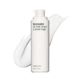 Nécessaire Body Serum front view with pump dispenser