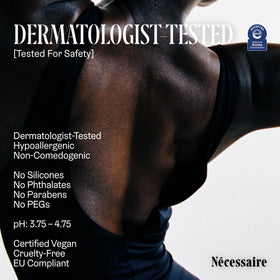 Nécessaire Body Serum in a bathroom setting