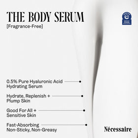Nécessaire Body Serum texture on hand