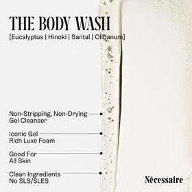 Nécessaire body wash bottles in various scents