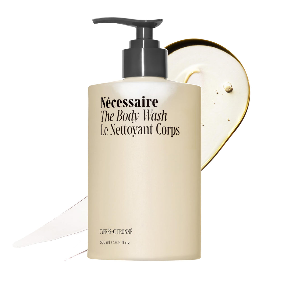 Nécessaire Body Wash Mini Cyprès-Citronné front view with pump