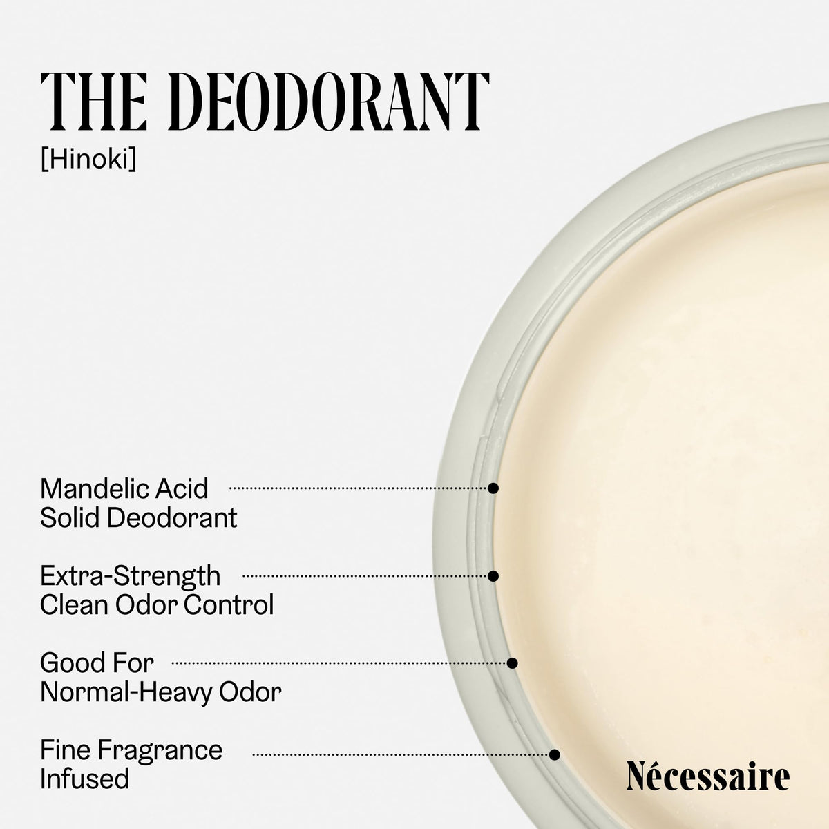 Nécessaire Deodorant Hinoki showing top view