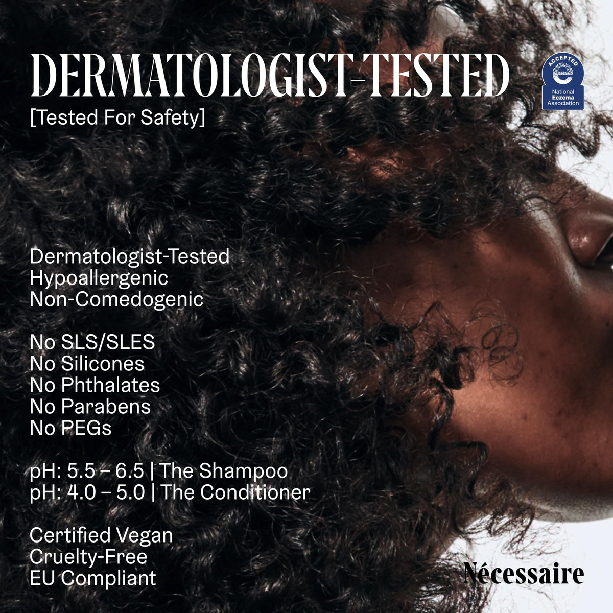 Nécessaire Hair Duo Shampoo being applied to wet hair