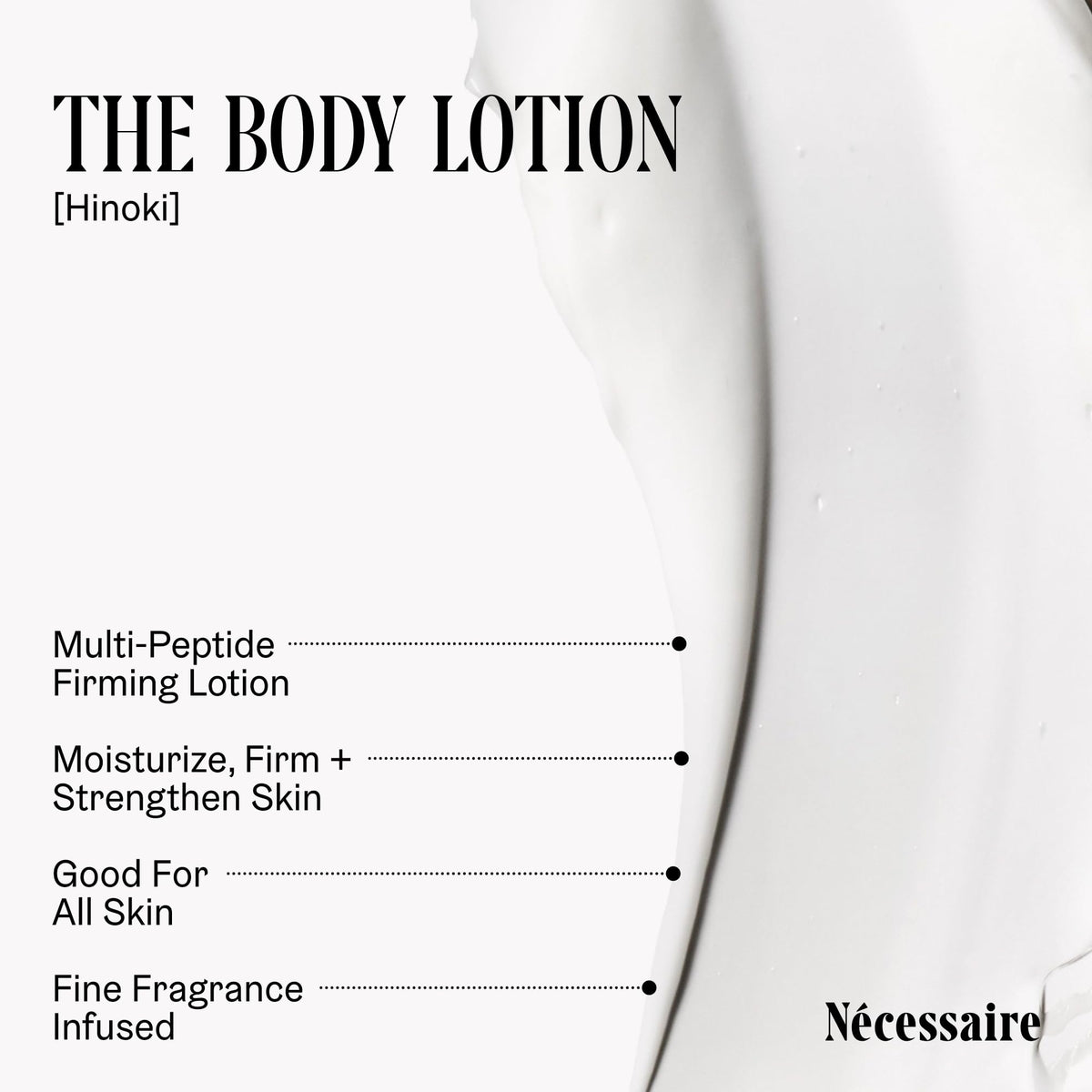 Nécessaire The Body Lotion Hinoki bottle side view