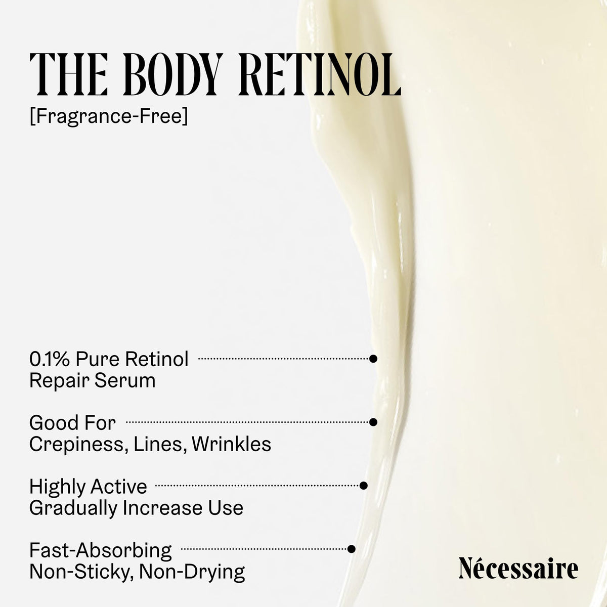 Nécessaire The Body Retinol lotion texture close-up